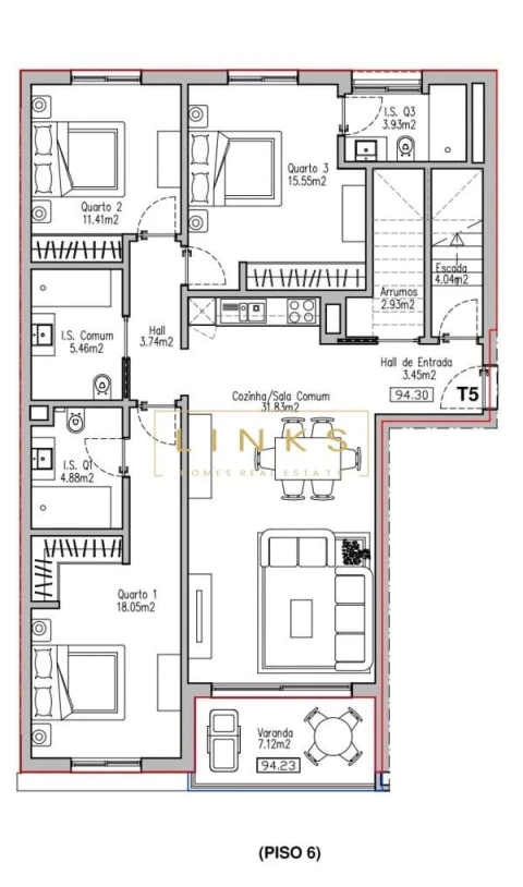 Apartamento T6 para Venda em Funchal (São Pedro)