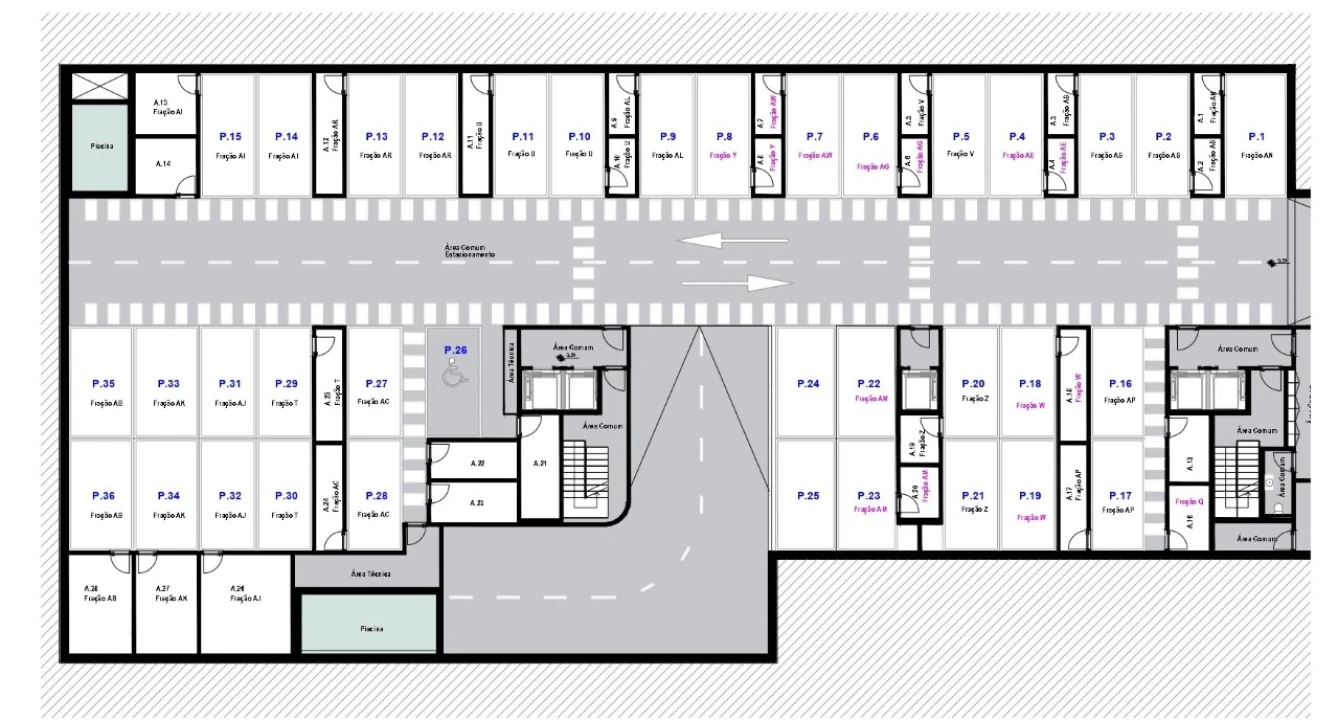 Apartamento T3 para Venda em Canidelo Planta 2