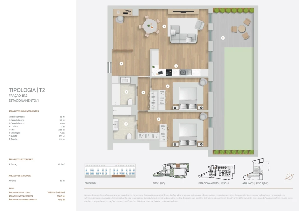 Apartamento T2 para Venda em Cedofeita, Santo Ildefonso, Sé, Miragaia, São Nicolau e Vitória Foto 13