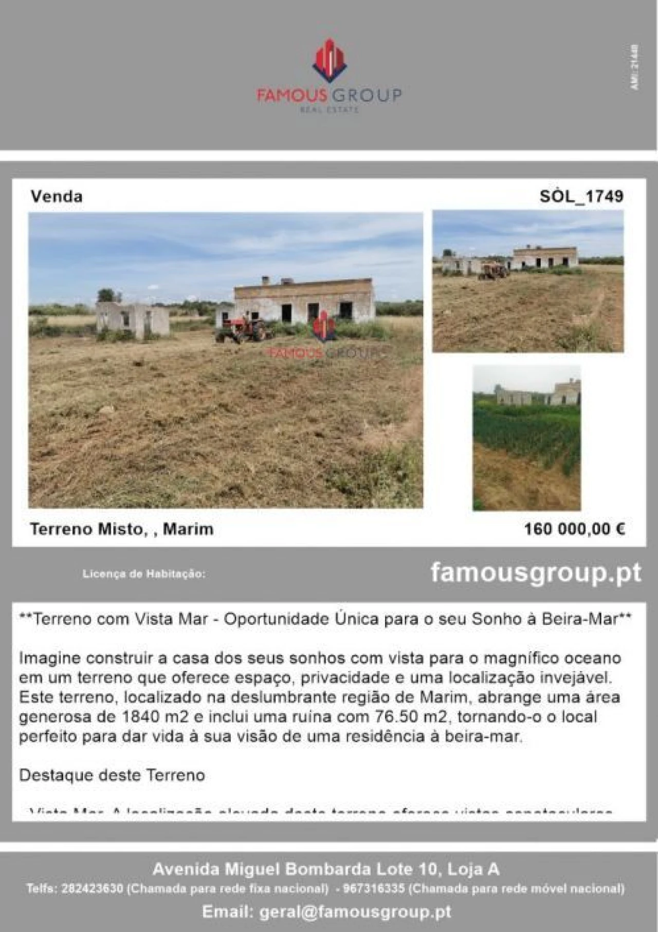 Terreno Agricola ou Rústico para Venda em Quelfes Foto 19