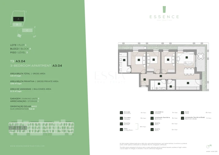 Apartamento T3 para Venda em Campanhã Planta 1