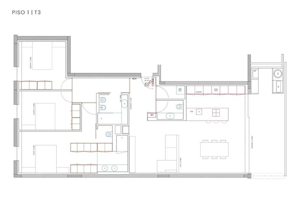Apartamento T3 para Venda em Apúlia e Fão Planta 2