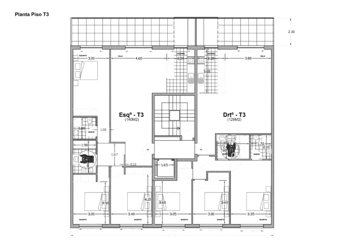 Apartamento T3 para Venda em Celeirós, Aveleda e Vimieiro Planta 2