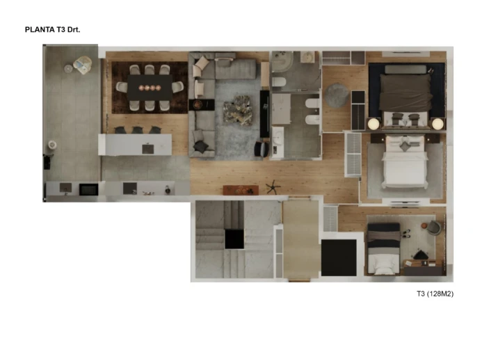 Apartamento T3 para Venda em Celeirós, Aveleda e Vimieiro Planta 2