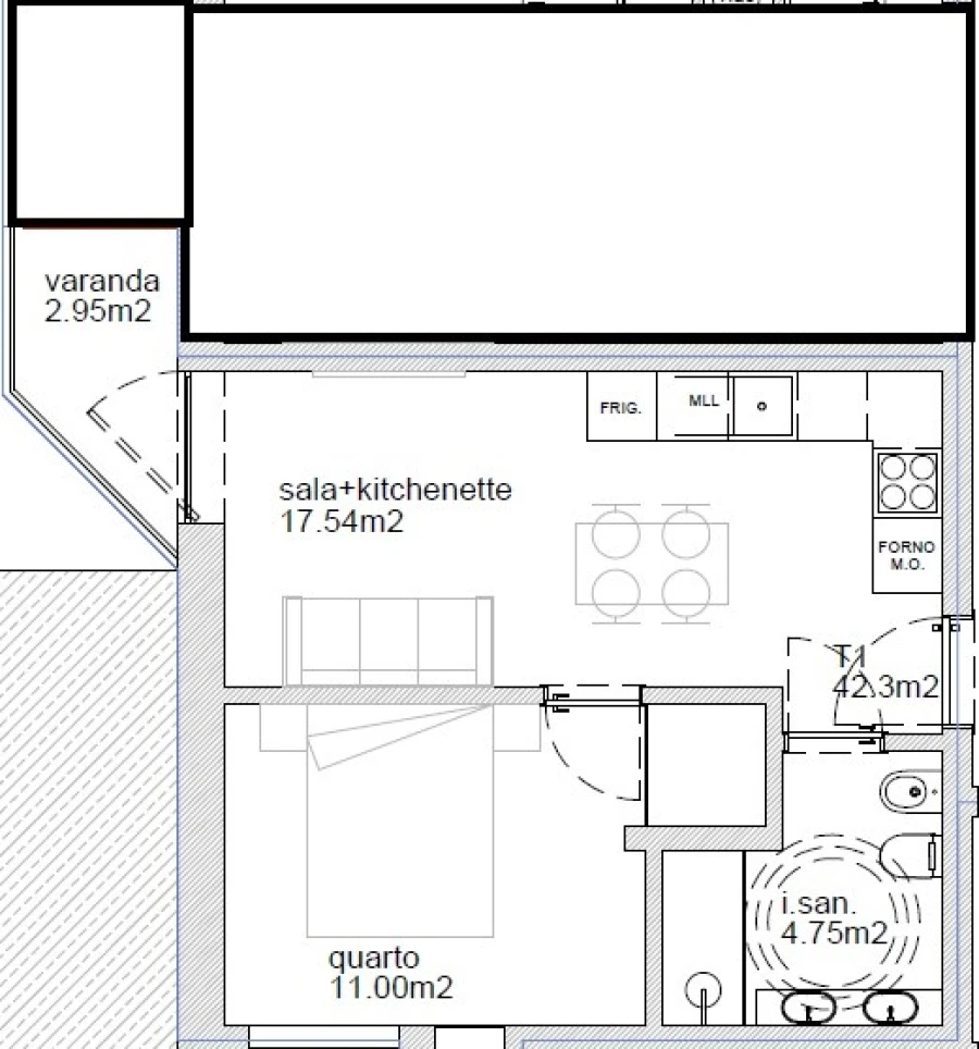 Apartamento T1 para Venda em Chafe Planta 1