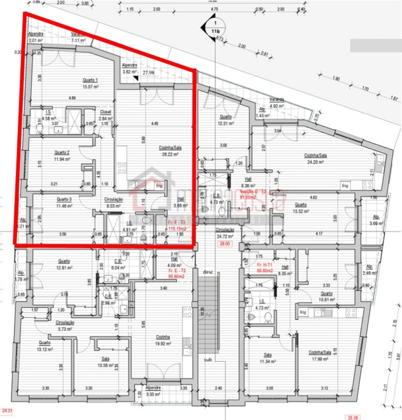 Apartamento T3 para Venda em Ferrel Foto 16
