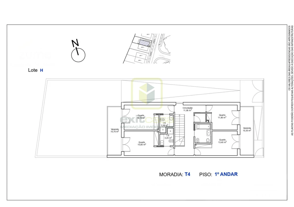 Moradia T4 para Venda em Tavarede Planta 3