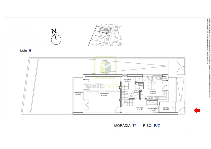 Moradia T4 para Venda em Tavarede Planta 2
