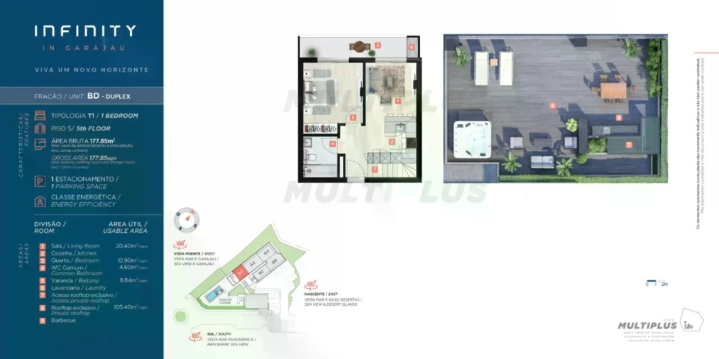 Apartamento T1 para Venda em Caniço Planta 1