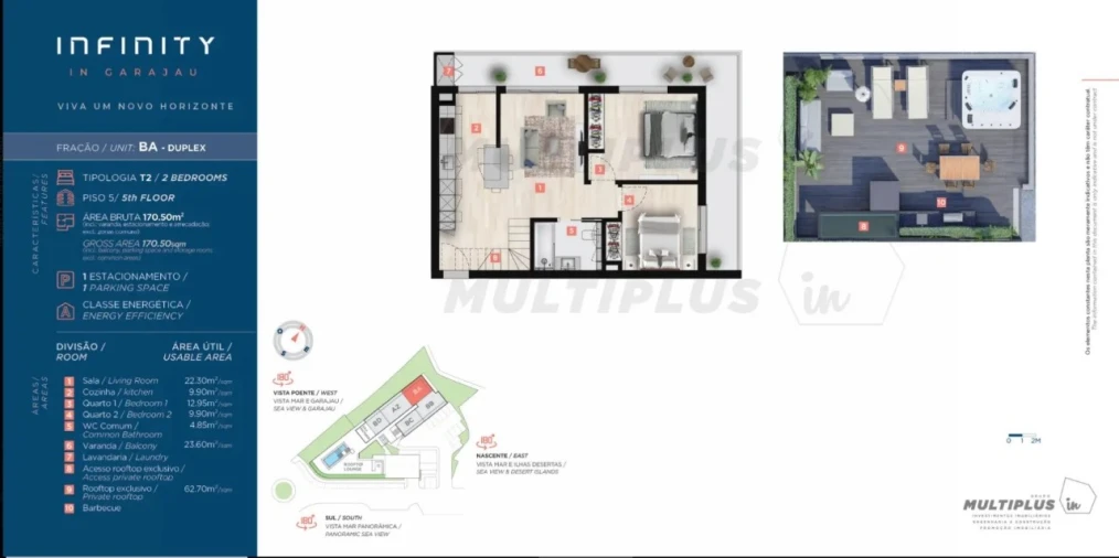 Apartamento T2 para Venda em Caniço Planta 1