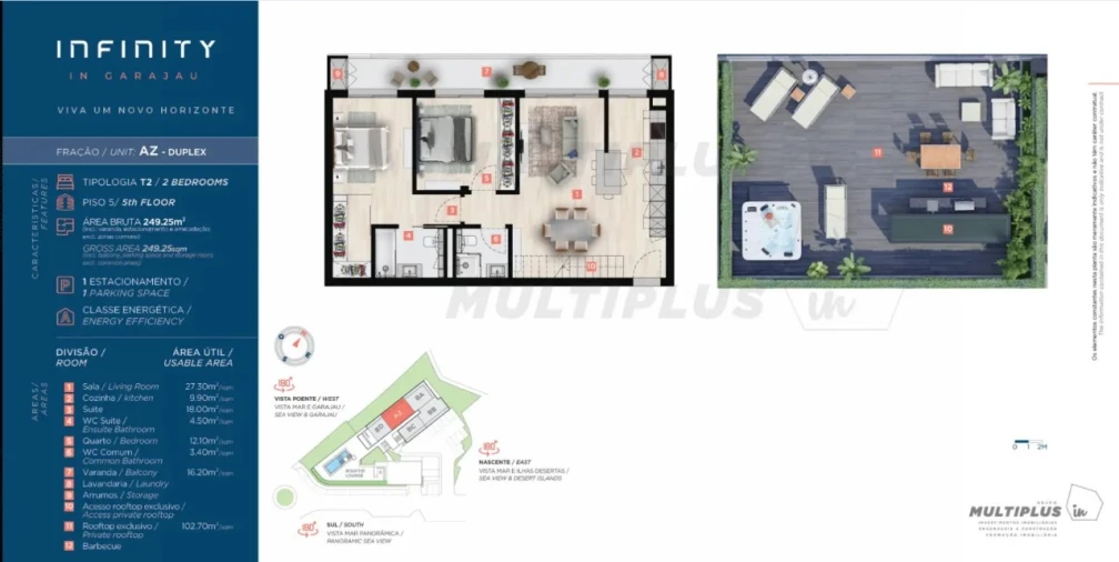 Apartamento T2 para Venda em Caniço Planta 1