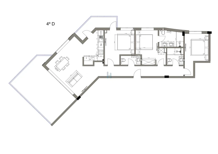 Apartamento T3 para Venda em Armação de Pera Planta 1