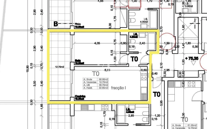 Apartamento T1 para Venda em Albufeira e Olhos de Água Planta 1