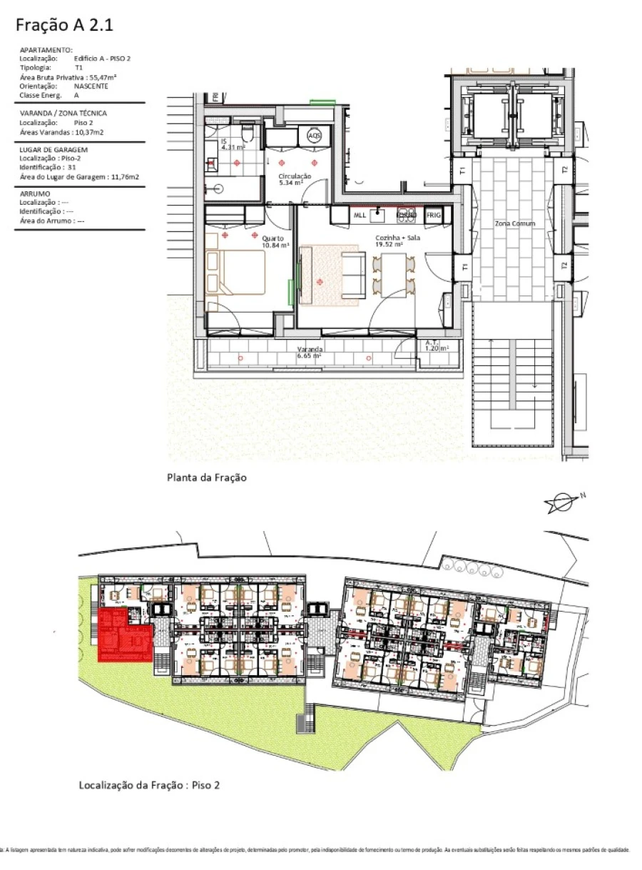 Apartamento T1 para Venda em Campanhã Planta 1
