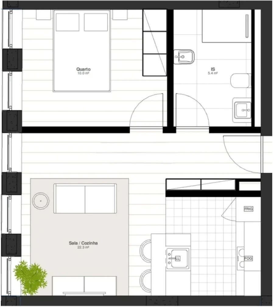 Apartamento T1 para Venda em Matosinhos e Leça da Palmeira Foto 16