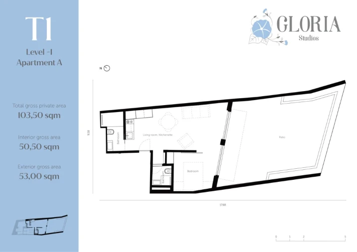 Apartamento T1 para Venda em Santo António Planta 1