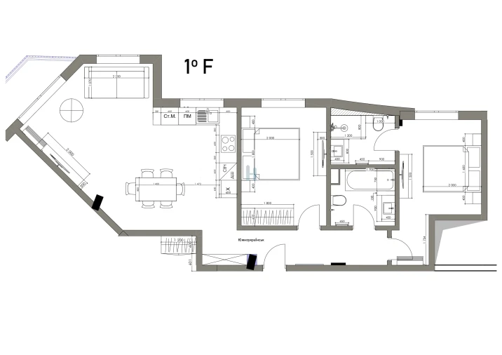 Apartamento T2 para Venda em Armação de Pera Planta 1