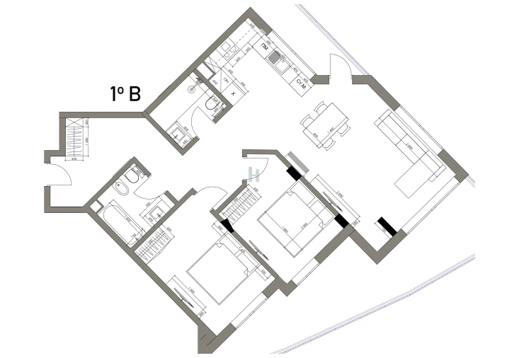 Apartamento T2 para Venda em Armação de Pera Planta 1