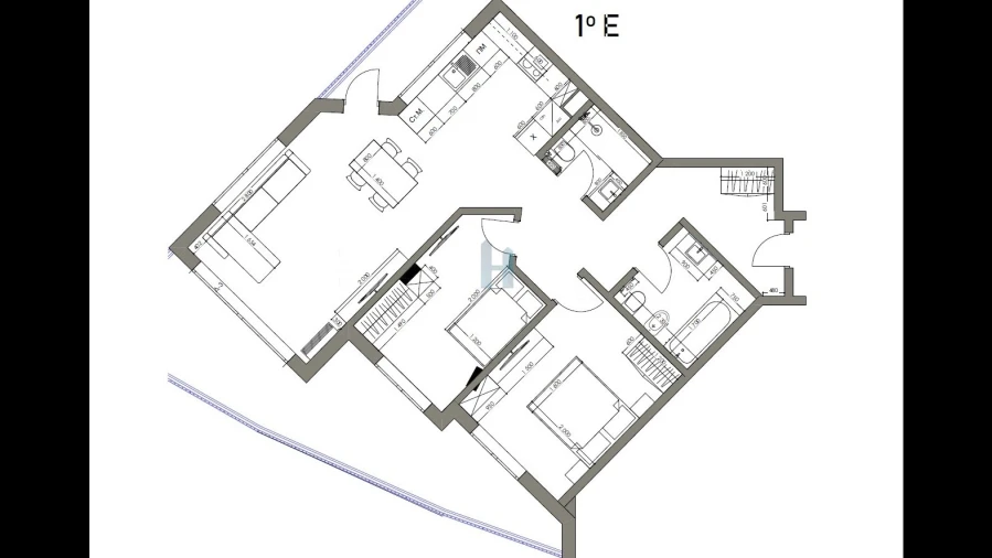 Apartamento T2 para Venda em Armação de Pera Planta 1