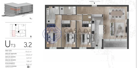 Apartamento T3 para Venda em Canidelo