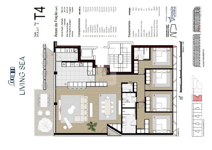 Apartamento T4 para Venda em Canidelo Planta 1