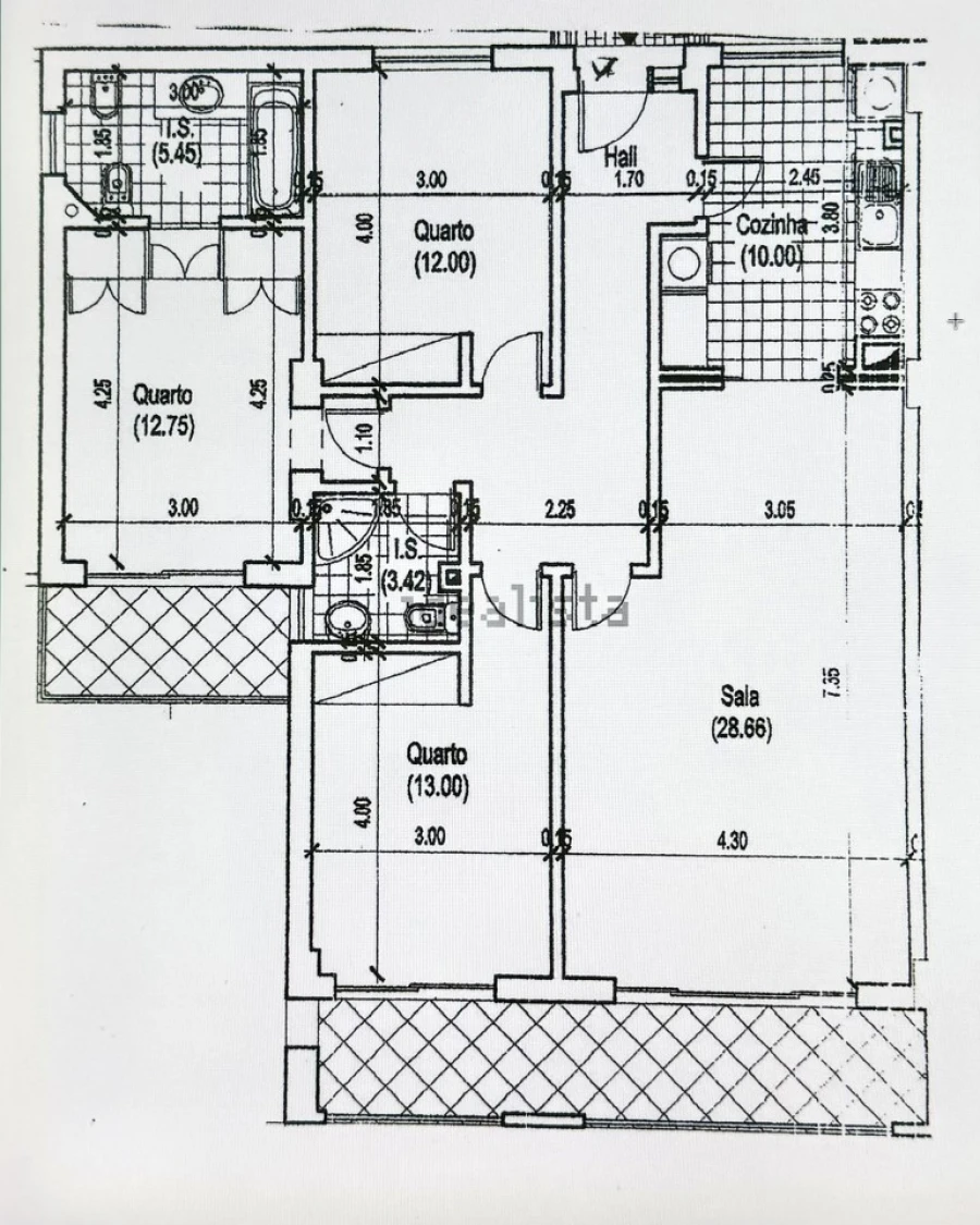 Apartamento T3 para Venda em Sesimbra (Santiago) Planta 1