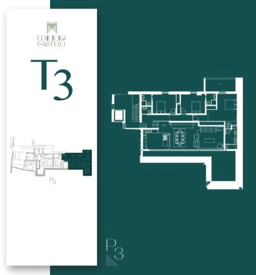 Apartamento T3 para Venda em Leiria, Pousos, Barreira e Cortes Planta 1