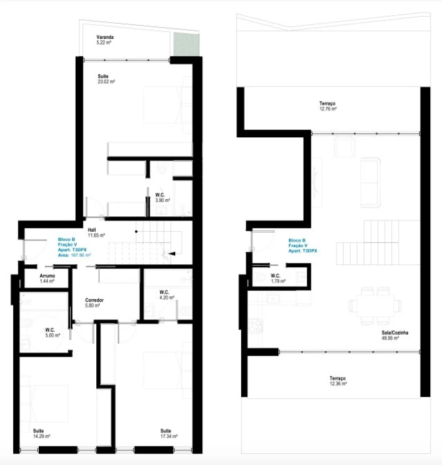 Apartamento T3 para Venda em Esgueira Planta 1