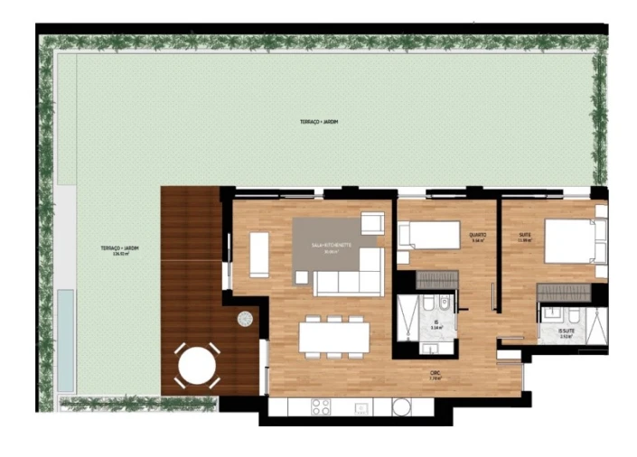 Apartamento T2 para Venda em Glória e Vera Cruz Planta 1