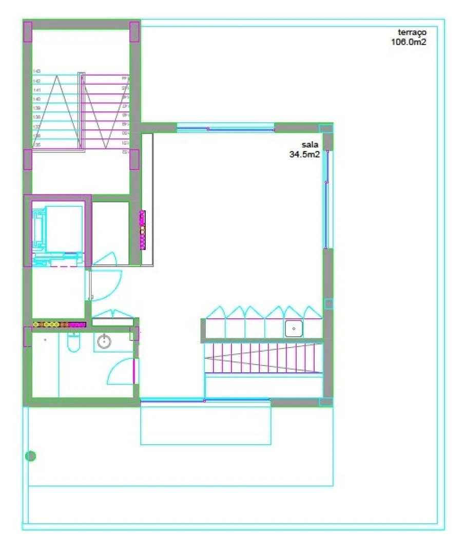 Apartamento T4 para Venda em Glória e Vera Cruz Planta 1