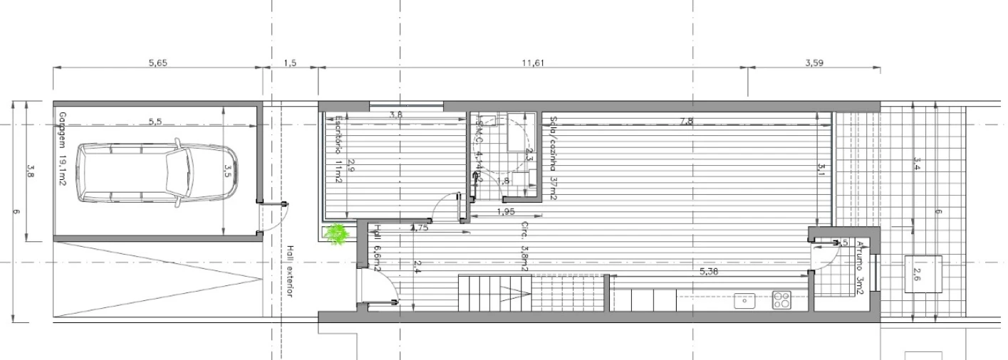 Moradia T4 para Venda em Aradas Planta 1