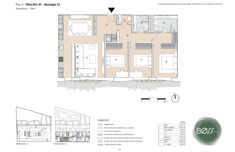 Apartamento T3 para Venda em Paranhos Planta 1