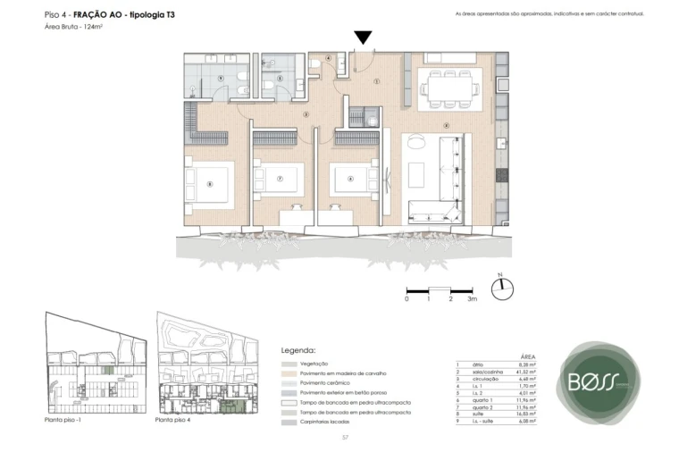 Apartamento T3 para Venda em Paranhos Planta 1
