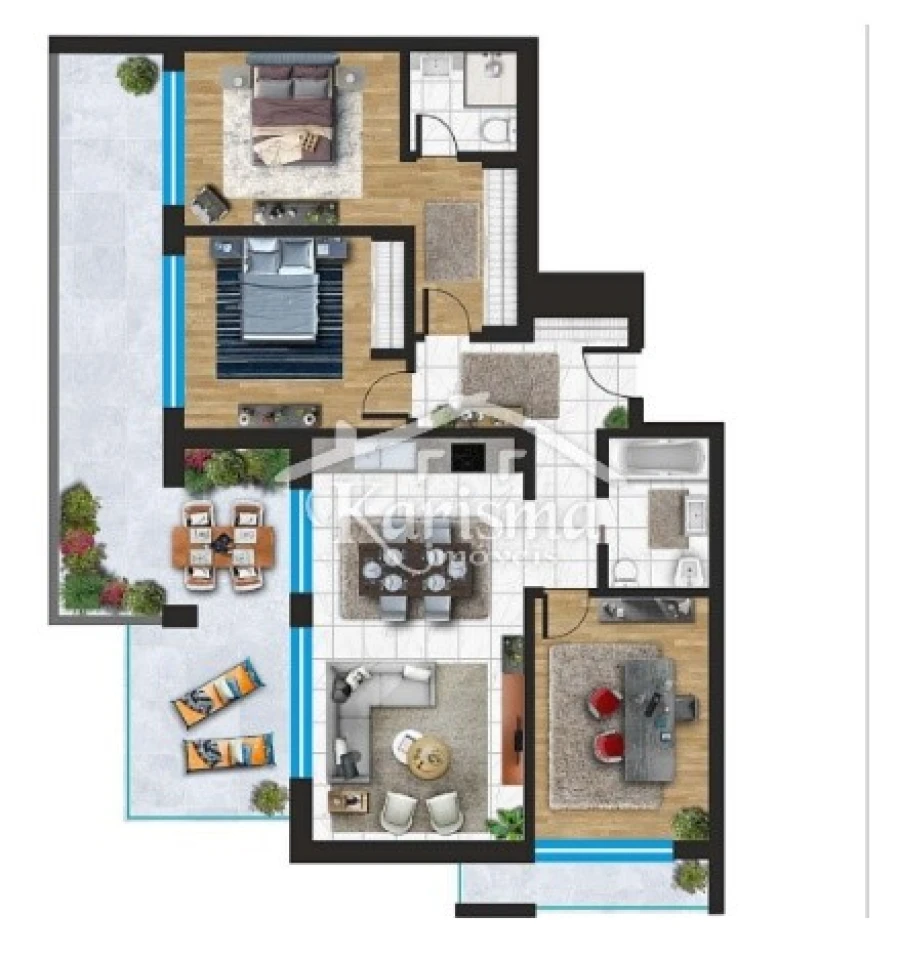 Apartamento T3 para Venda em Portimão Planta 1