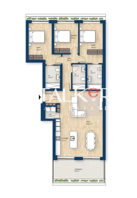 Apartamento T3 para Venda em Canidelo