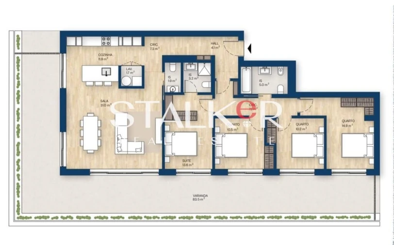 Apartamento T4 para Venda em Canidelo Foto 35