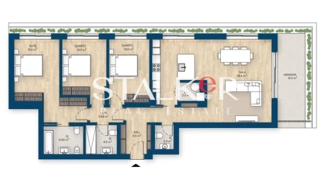Apartamento T3 para Venda em Canidelo