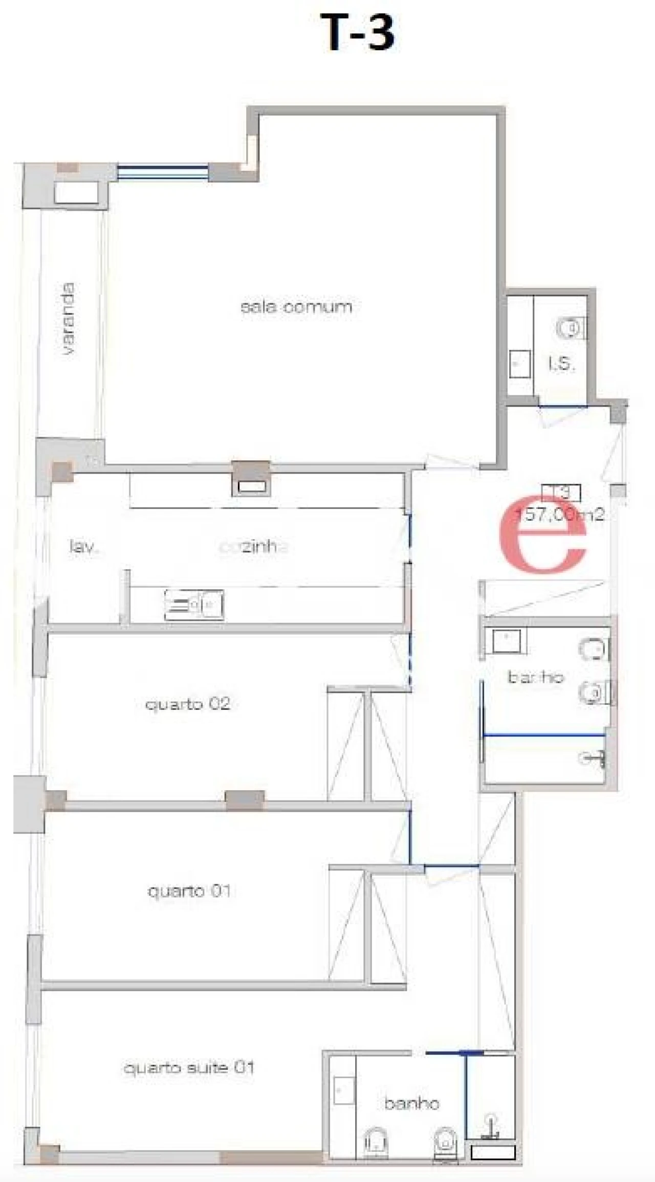 Apartamento T3 para Venda em Cedofeita, Santo Ildefonso, Sé, Miragaia, São Nicolau e Vitória Foto 39