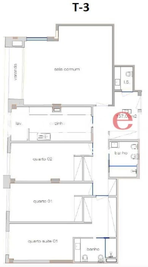 Apartamento T3 para Venda em Cedofeita, Santo Ildefonso, Sé, Miragaia, São Nicolau e Vitória