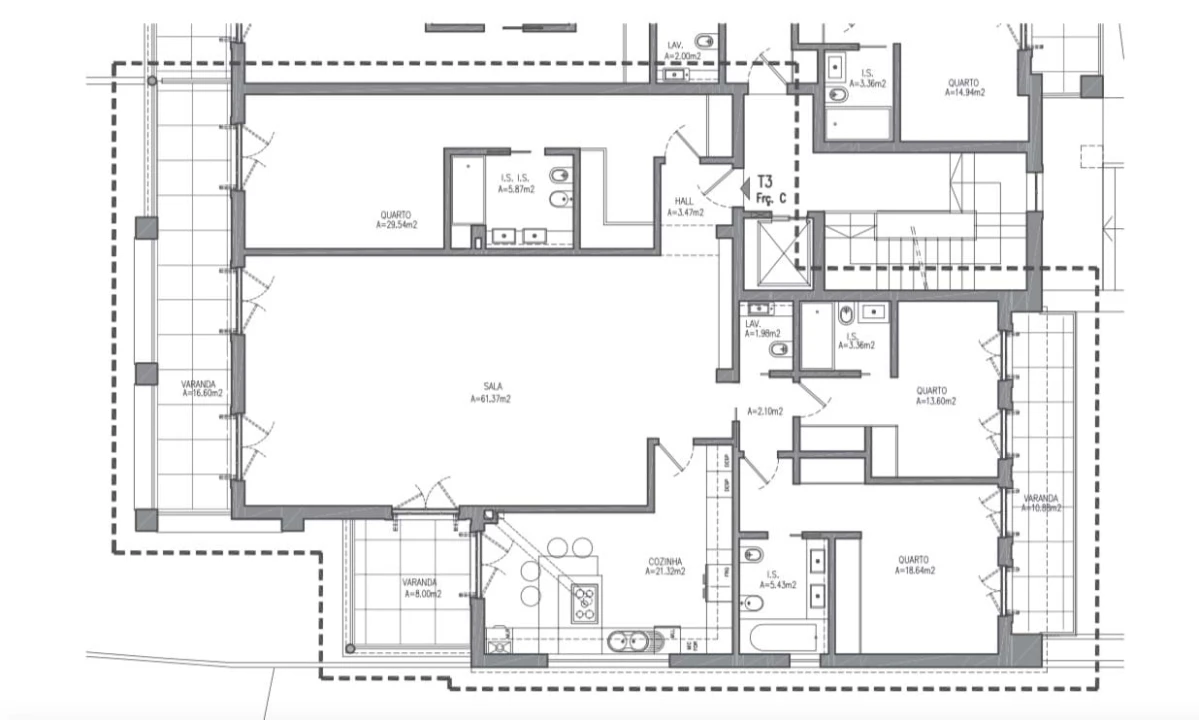 Apartamento T3 para Arrendamento em Cascais e Estoril Foto 30