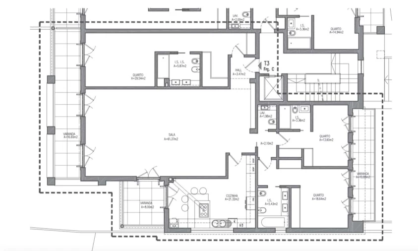 Apartamento T3 para Arrendamento em Cascais e Estoril Foto 30