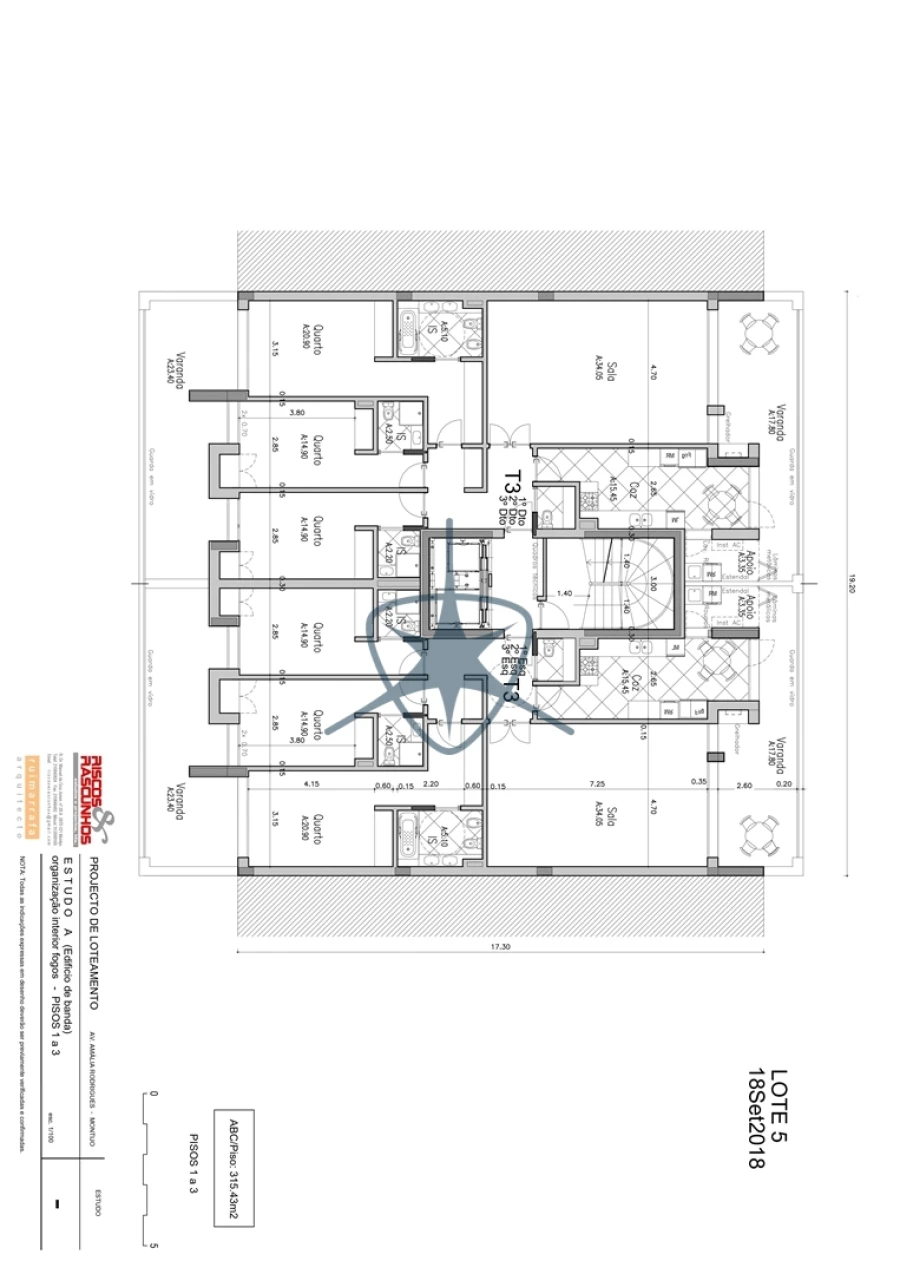 Apartamento T3 para Venda em Montijo e Afonsoeiro Planta 1