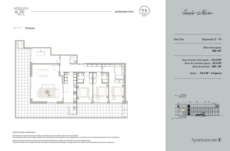 Apartamento T4 para Venda em Canidelo Planta 1