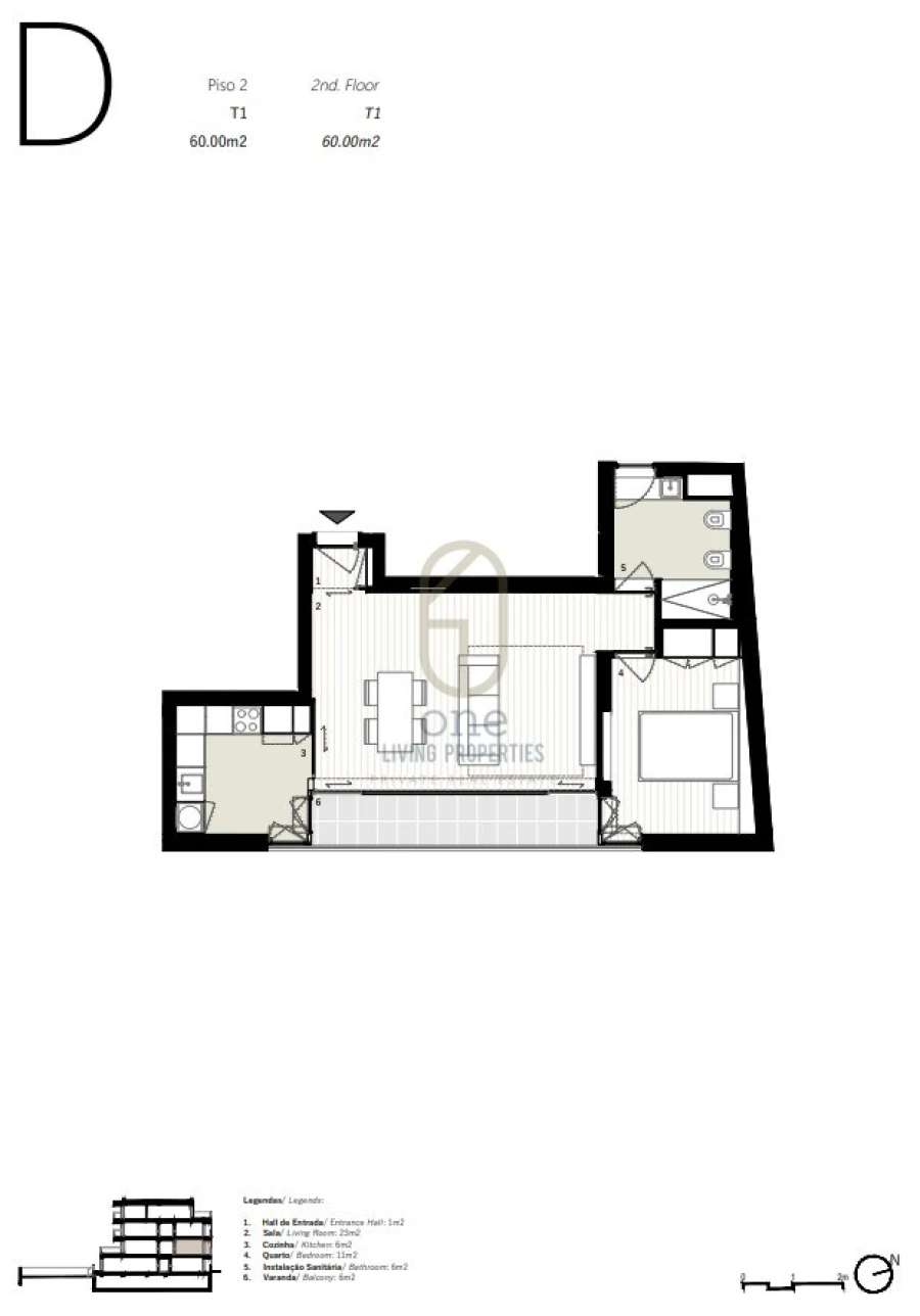 Apartamento T1 para Venda em Cedofeita, Santo Ildefonso, Sé, Miragaia, São Nicolau e Vitória Foto 6