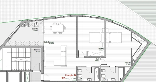 Apartamento T2 para Venda em Mafamude e Vilar do Paraíso