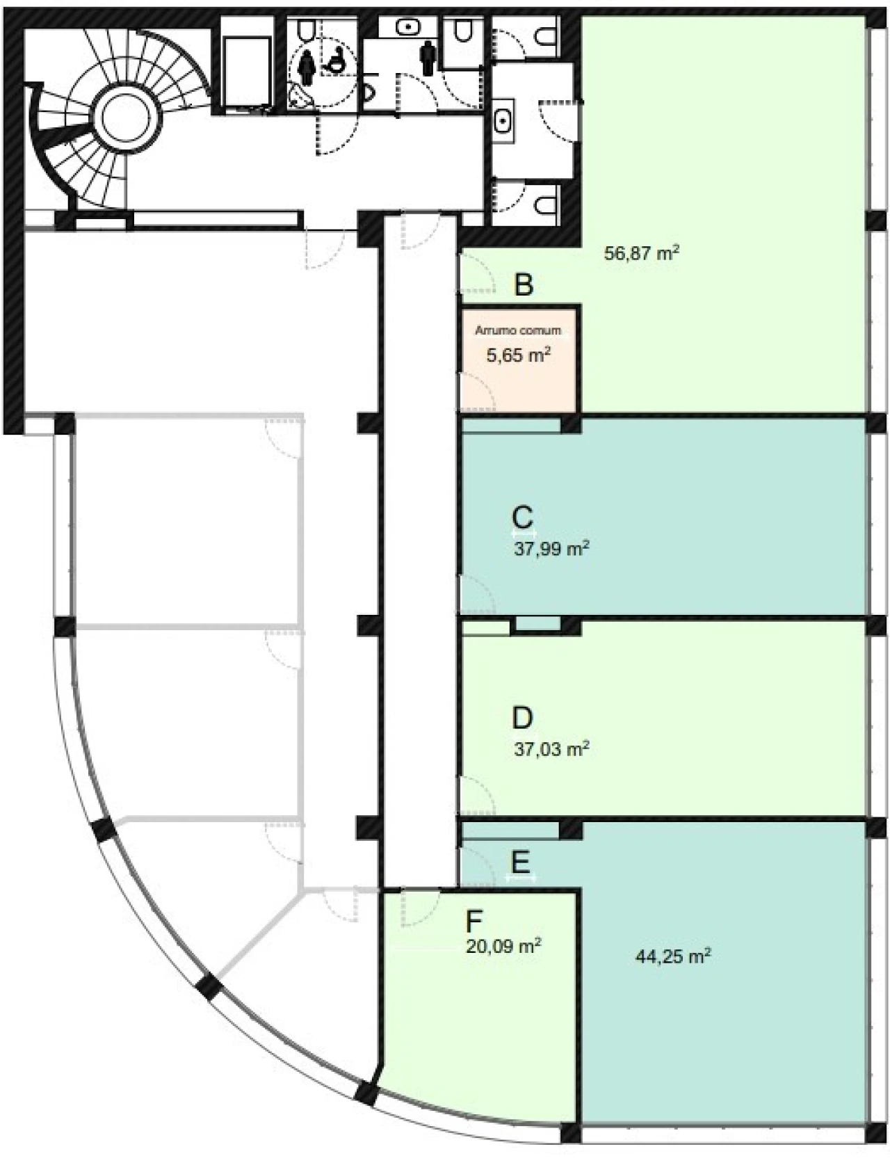 Escritório para Arrendamento em Ramalde Planta 3
