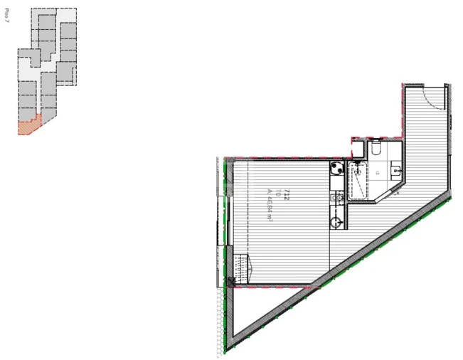 Apartamento T0 para Venda em Mafamude e Vilar do Paraíso Planta 1