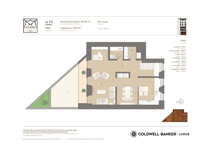Apartamento T3 para Venda em Arroios Planta 1