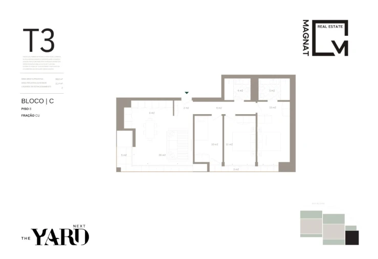 Apartamento T3 para Venda em Santa Marinha e São Pedro da Afurada Planta 1