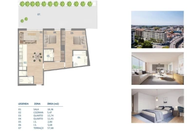 Apartamento T2 para Venda em Paranhos
